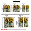 2pcs 2D Flat Printing Curtains Sunflowers Vase Fruit Painting Fabric Without Electricity Birthday Party Use for New Year and