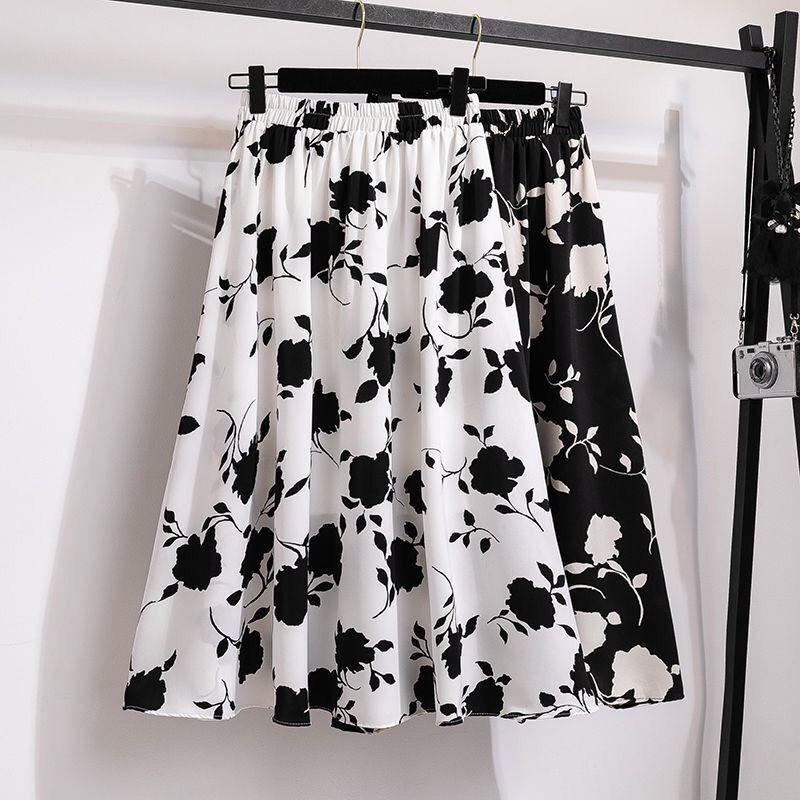 Damen A-Linien-Schlankheitsrock Sommer 2024 für Übergrößen