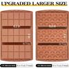 3 In 1 Chocolate Bar Molds Silicone Bars Break Apart Wax Melt Mould Easy Release Rectangle Durable for Handmade Gift