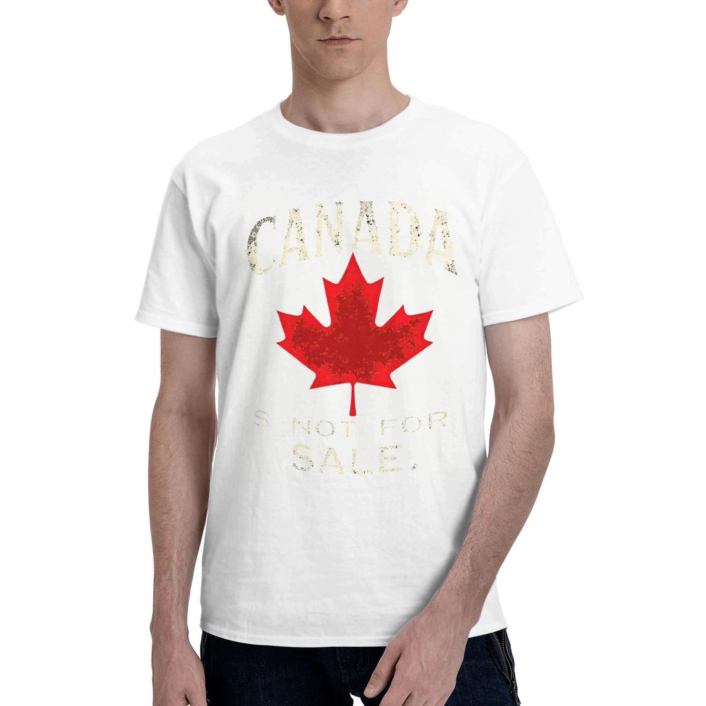 Unisex Elbows Up Canada Is Not For Sale T Shirts Cotton Clothing Beach Short Sleeve TShirt O Neck Trendy Cool Tee Shirt Plus Size