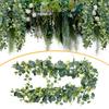 Spring Ornament Fake Eucalyptus Strand Vine Artificial Garland for Home Festive Table and Outdoor Wall Backdrop