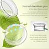 KAMJOVE Glass Cup Crescent Glass Water Cup with Handle Tea Cup Tea Separation Cup 300ml Green Tea Brewing Cup Kettle Office