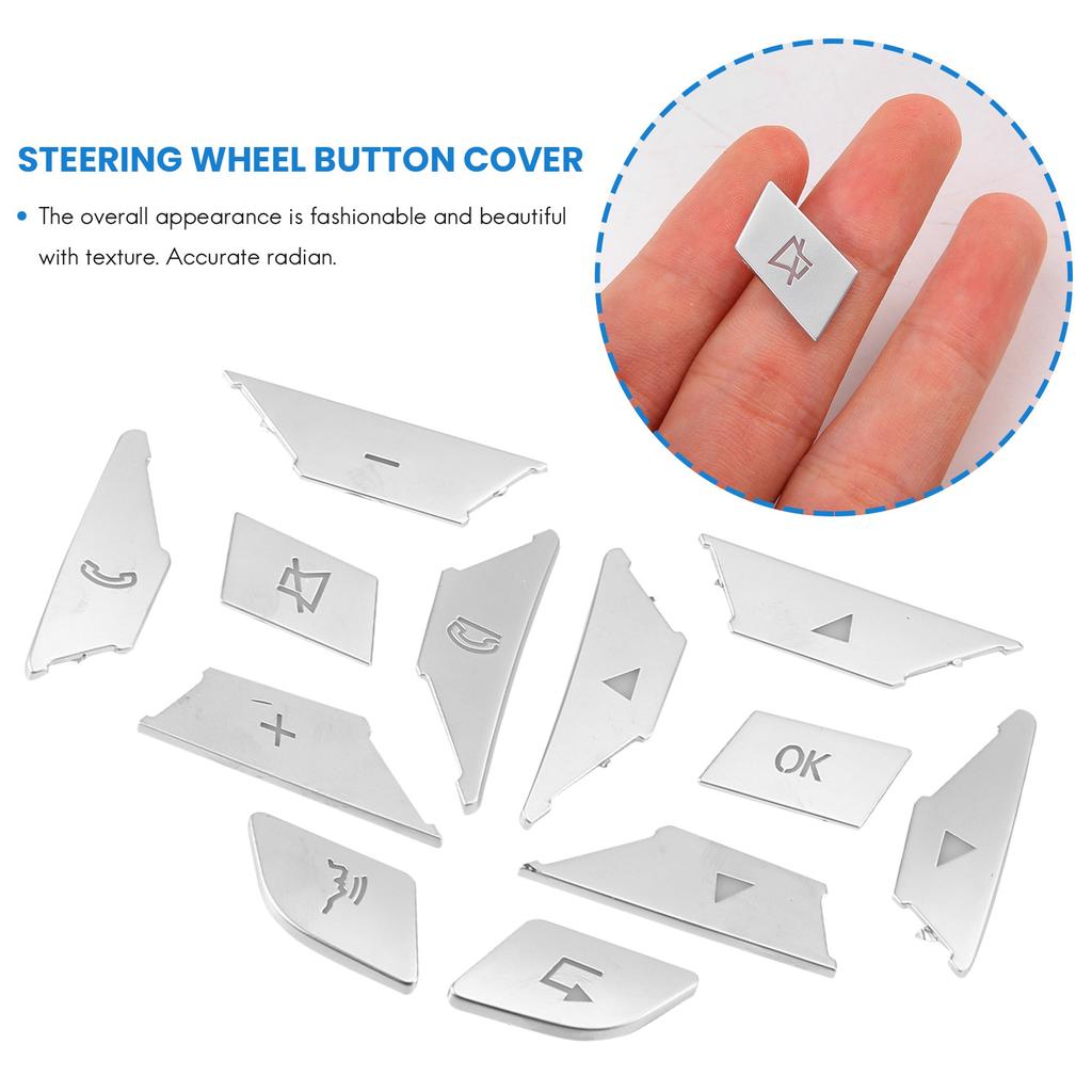 Steering Wheel Button Switch Trim Cover Sticker For Mercedes Benz A B C E Ml Gl Cla Gla Glk Sl Slk Class W176 W246 W212