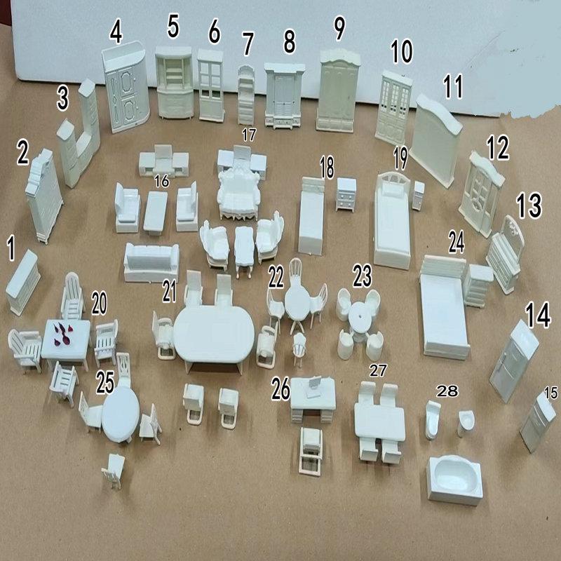 DIY 1:50 Scale Indoor Sand-Table Model Furniture Set