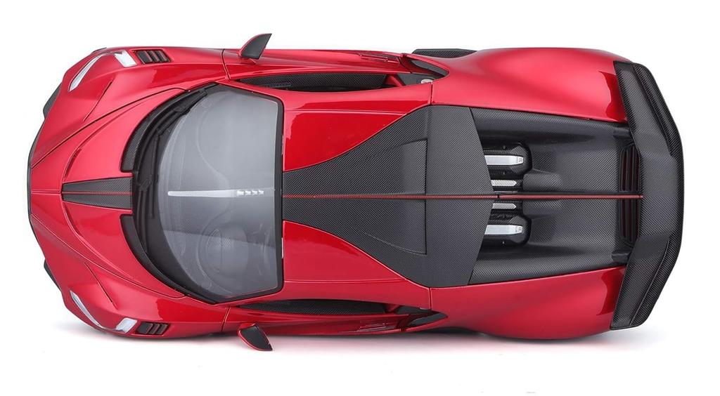 Maisto Bugatti Divo 1/18 Scale Special Edition Model with Display Base, Opening Doors and Hood, and Working Suspension (Red)
