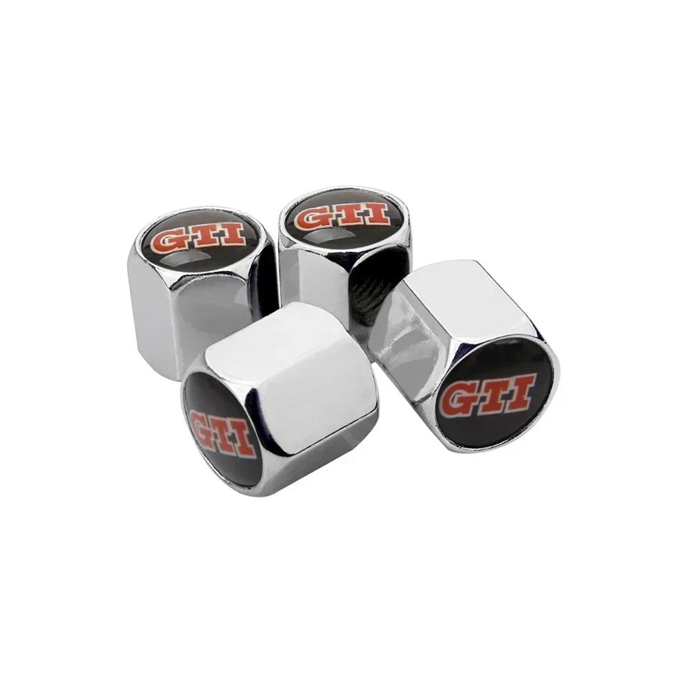 New New 4pcs Car Wheel Tires Valve Caps Tyre Dust Covers For Volkswagen GTI Passat Touareg Tiguan Golf Bora Jetta CC Beetle P