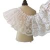 12,5 cm 5 yard Rete Jacquard Pieghettato Allargato Tulle Pizzo Fai da Te Vestiti Gonna Scollo Polsini Orlo Allungato Tenda Divano Grembiule Materiale di Cucito Finitura