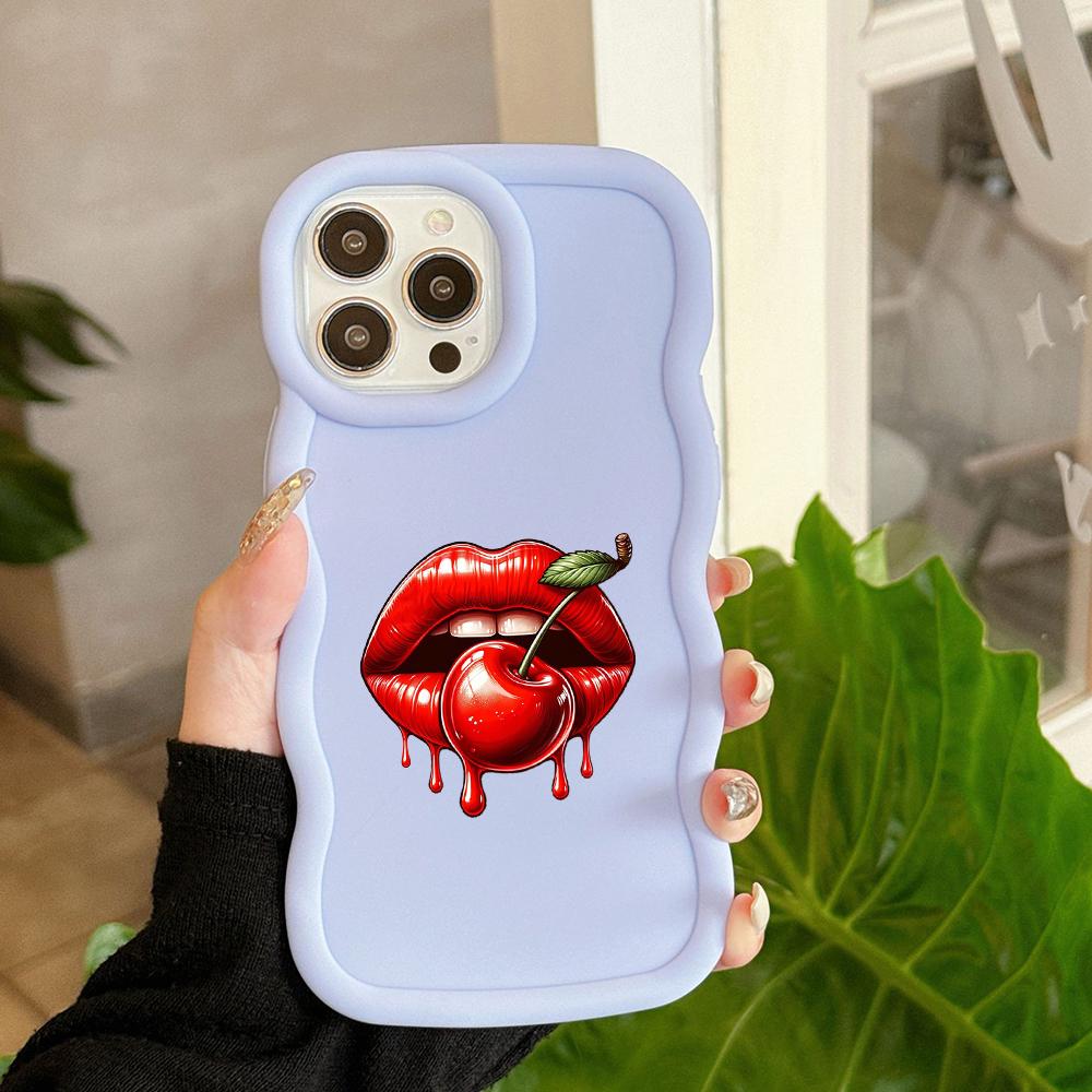 LZ18 Lips kiss Wave Silicone Phone Cases for Samsung A15 S23 FE S24 Ultra A34 A54 A14 A55 Motorola G32 OnePlus Soft Cover