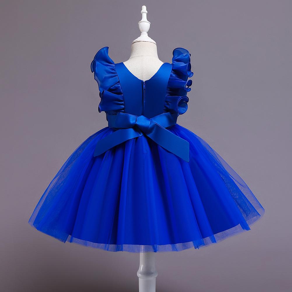 Autumn Children's Princess Dress Sleeveless Costume Flower Girl Tutu Skirt Kindergarten Graduation Dress for Girls
