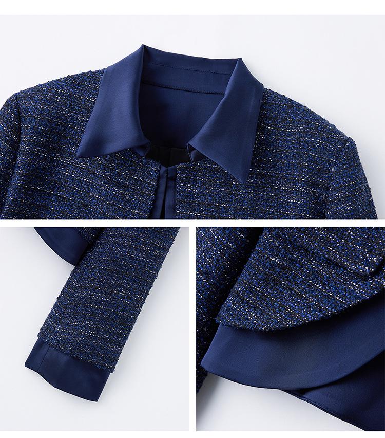 Spring 2025: Chic OL Style Two-Piece Set - Short Jacket & Midi Skirt