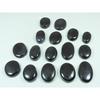 305Cts.Natural Black Tourmaline Oval Shape Cabochon Loose Gemstone 16Pcs Lot C-2903