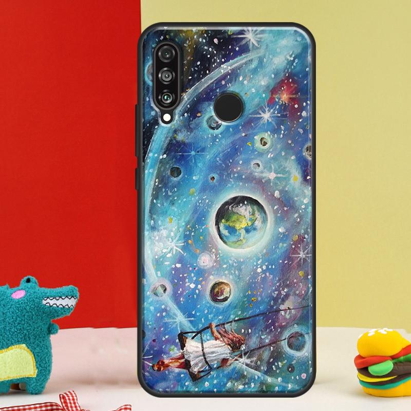 Moon Stars Space For Huawei Nova 9 10 SE 12i 12s 11i 5T Y91 Y90 Y60 Y70 Y72 Y61 P60 Pro P20 P30 P40 Lite Case