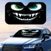 Evil Monster Expression Sun Visor Foldable Universal Car Windshield Sun Shade UV Protection Heat Insulation Foldable Cover