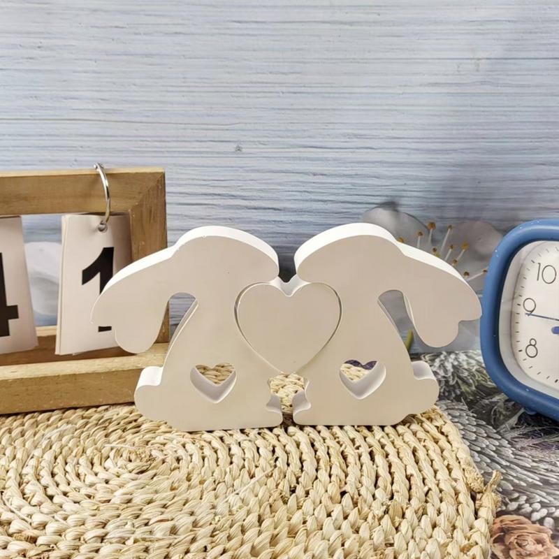 Easter Bunny Mold Silicone Molds Easter Bunny Soap Mold Collectible Figurines Candle Making Molds Rabbits Hugging Heart Plaster