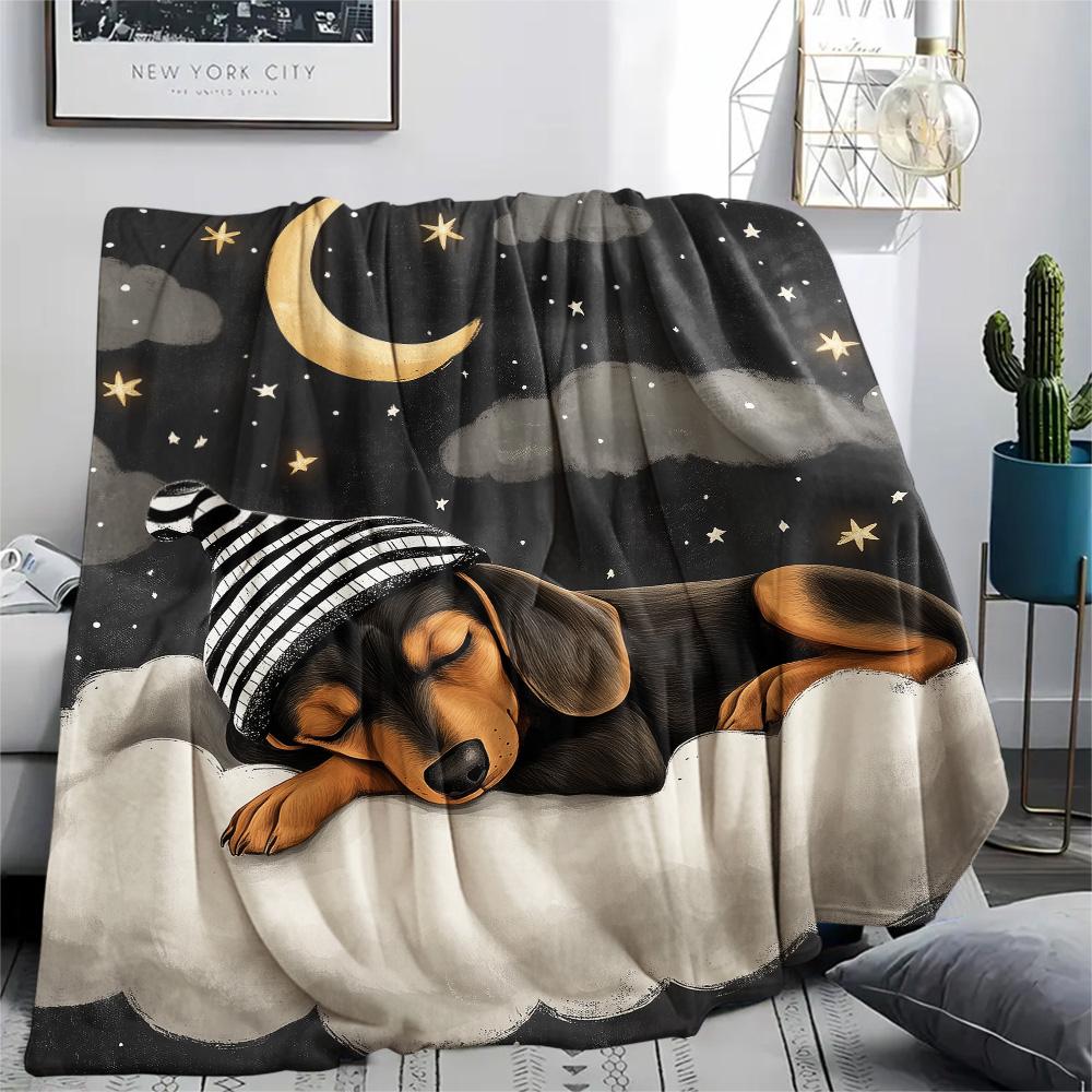 Animals in Dreams Print Flannel Blanket, High quality Comfortable for All Seasons, Home Decor, Warmth and Comfort, Perfect for Christmas Gifts