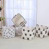 Cotton and Linen Waterproof Large Storage Household Moving Quilt Clothes Cabinet Foldable Dirty Laundry Basket Desktop Storage Box