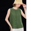 Women's 100% Linen Loose Fit Sleeveless Tank Top