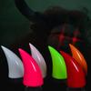 1Pc Motorcycle Helmet Ox Horn Cool Devil Suction Decor Cup Headwear Accessory