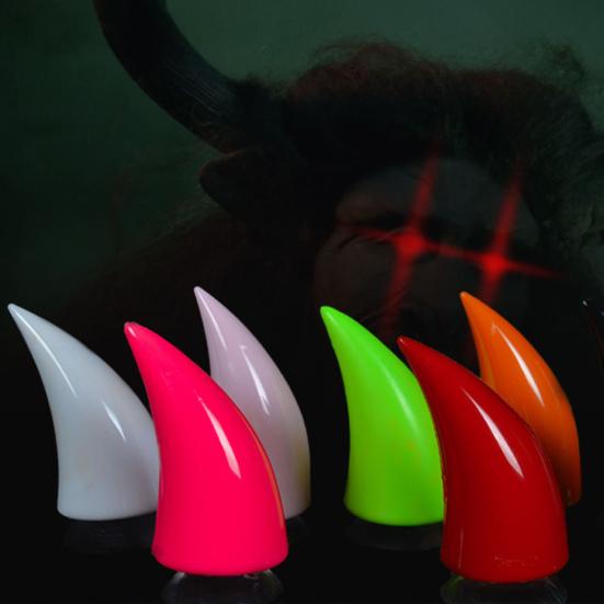 1Pc Motorcycle Helmet Ox Horn Cool Devil Suction Decor Cup Headwear Accessory