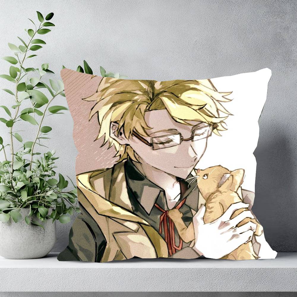 

Kunikida Doppo Anime Bungo Stray Dogs Pillow Case Sofa Cushion Cover Room Home Decoration 30cm x 30cm