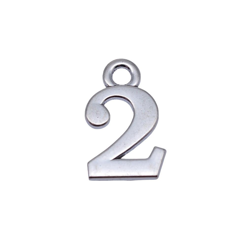 Number Tags Charms Alloy Pendants For Birthday Party Jewelry Making Accessories