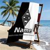 Custom Name Personalized Borussia Monchengladbach Print Beach Towel, for Trip Camping Beach Party Home Decor, Birthday Gift for Family & Friends