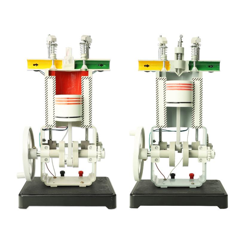 Four-Stroke Single-Cylinder Internal Combustion Engine Model for Junior High School Physics Teaching