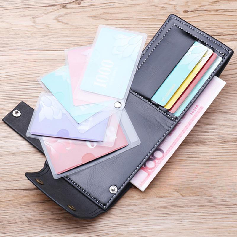 Men Wallets Waxed Leather Short Wallet, Card Holder, Coin Purse, Business Style