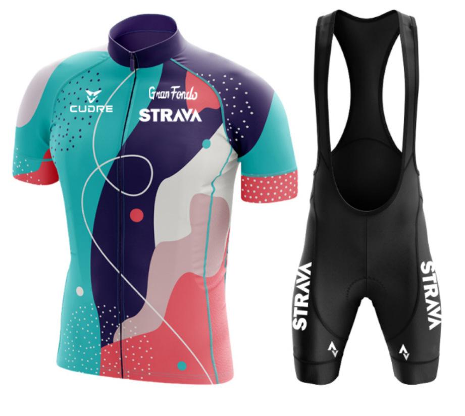 Team summer cycling suit short-sleeved suit quick-drying cycling pants cycling suit shorts S