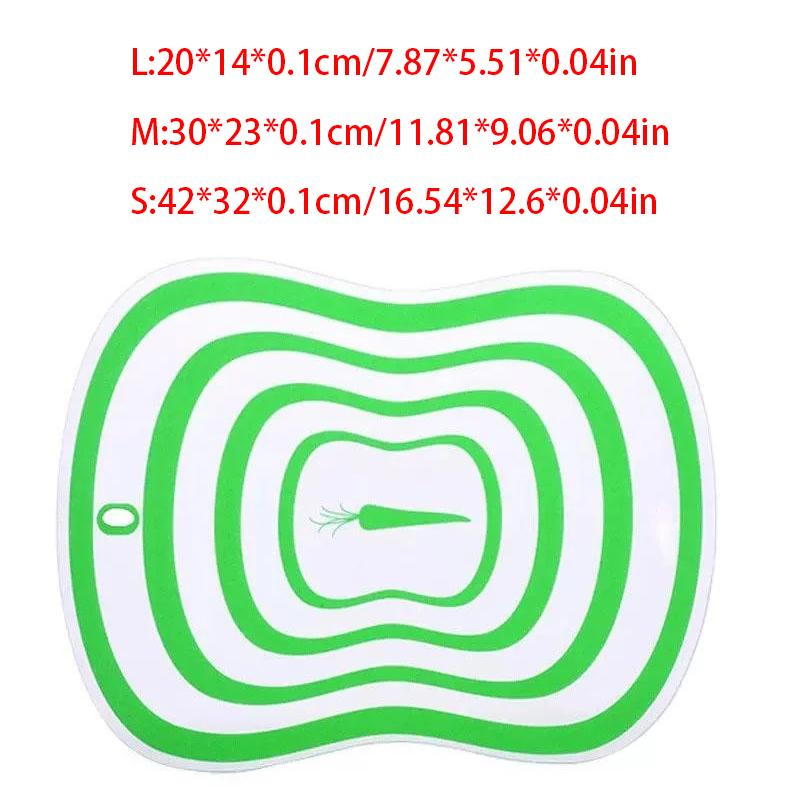 Three Sizes Colored Line Kitchen Non-Slip Chopping Blocks Tool Flexible Transparent Cutting Board Kitchen Pp Cutting Boards