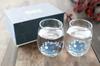 As a Marumo Takagi Pottery Cold Feeling Snow Crystal Free Glass Pair Set Snow Crystal Pattern Changes with Temperature Gift Cheers Glass Free Glass