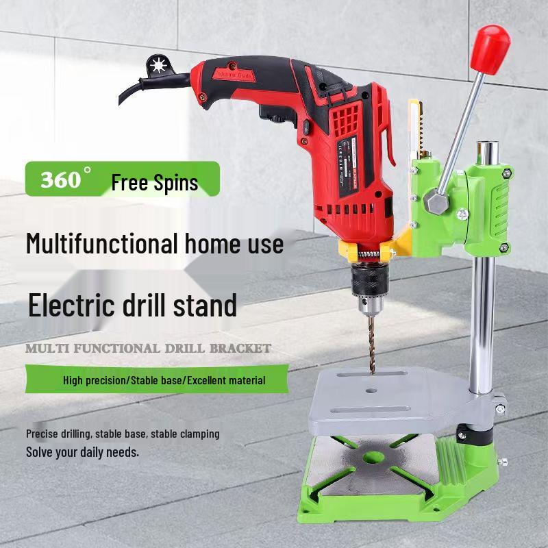 Multifunctional Electric Drill Stand: Convert Hand Drill To Bench Drill with Universal Micro Bench and Household Flat Pliers
