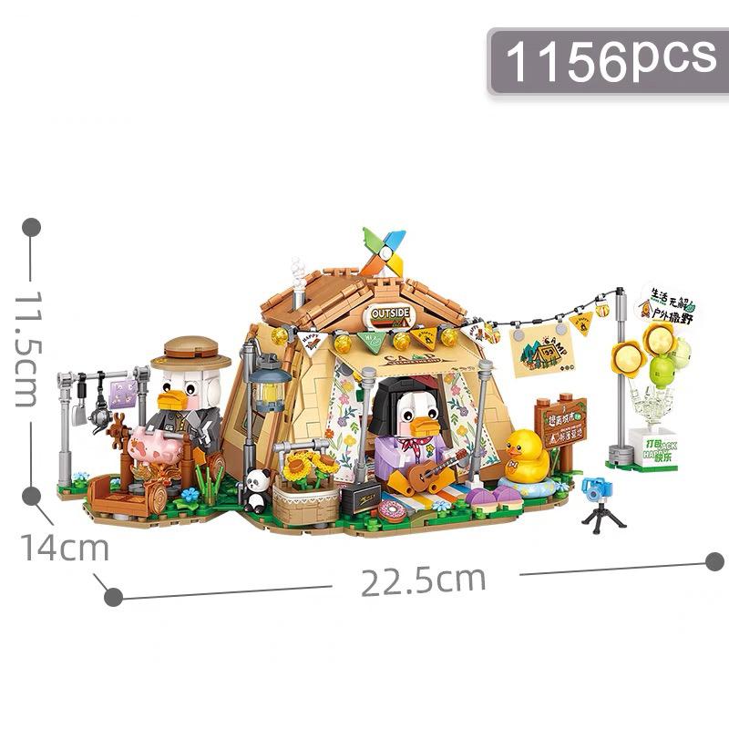 Mini city Street view Architectural landscape model Creative folding blocks toy Takoyaki Shop Coffee shop Christmas gift