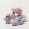 Fashion New Girls' Sports Shoes Anti Slip Soft Sole Sequin Shinny Butterfly Cute Tennis Running Shoes Princess Shoes for Baby Girls