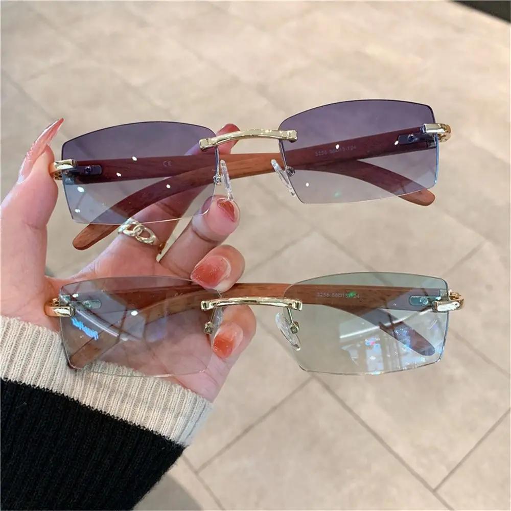 Trendy Punk Sunglasses Rimless Sun Glasses For Men Women Fashion Uv400 Driving Shades Frameless Gradient Eyewear Sunglass Man