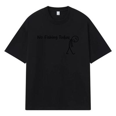 2026 Nie łowić dzisiaj Y2k Harajuku Streetwear 100% Bawełna Koszulka Casualowa Oversize Letnia Męska Koszulka