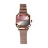 Women Stainless Steel Bracelet Wrist Watch Colorful Dial Water Resistant Elegant Luxury Lady Analog Dress Watch Rose