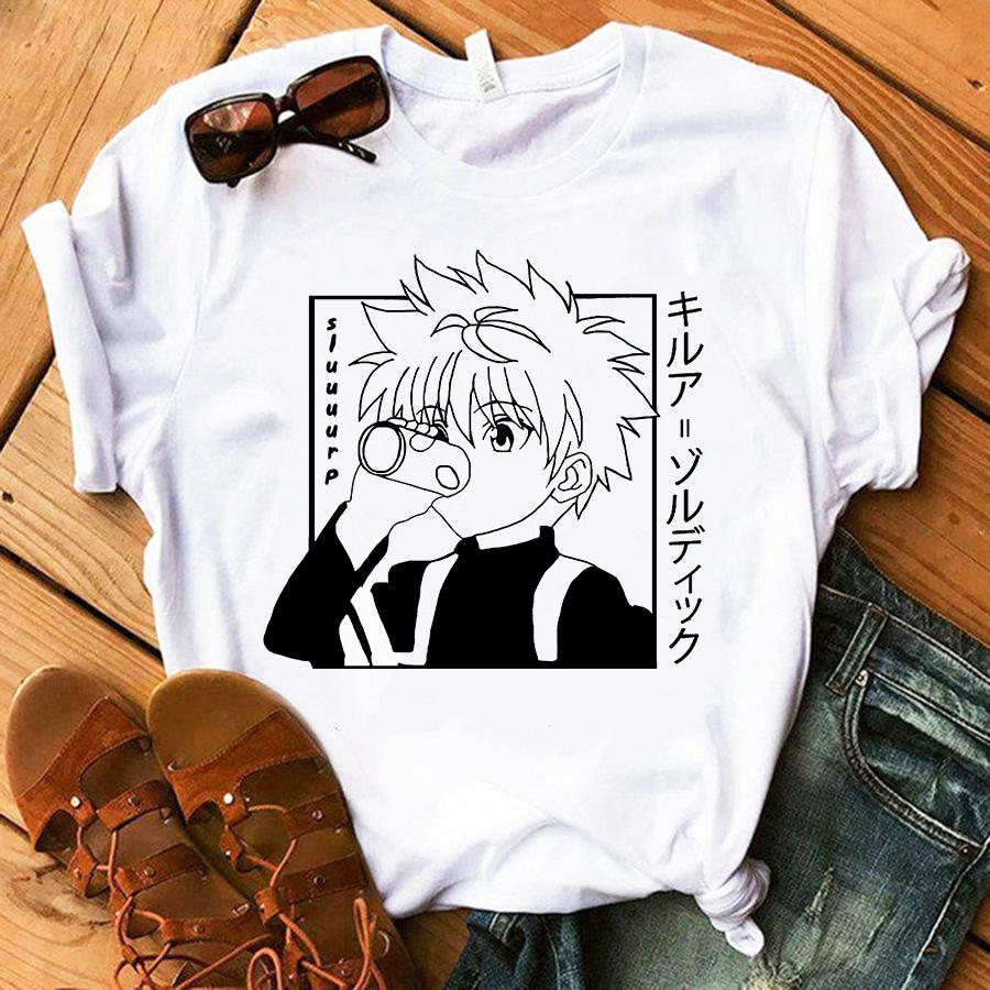 Hunter X Tričko Hunter Hisoka Morow Hxh Ženy Kreslené tričko Harajuku 90S Dámské letní oblečení s krátkým rukávem