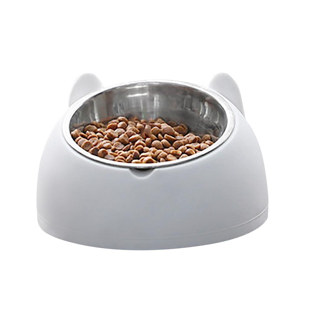 Pet Food Water Bowl Stainless Steel Detachable Prevent Slip Cartoon Shape Dog Cat Feeding BowlPink