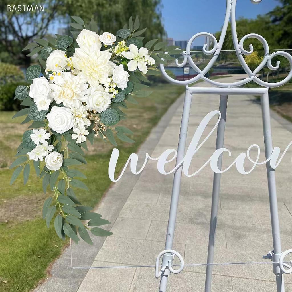 Pack of 2 Wedding Arch Flowers,Wisteria Hanging Flowers,Faux Flowers,Flower Garland Be Suited to Wedding Arch,Aisle Decorations for Wedding