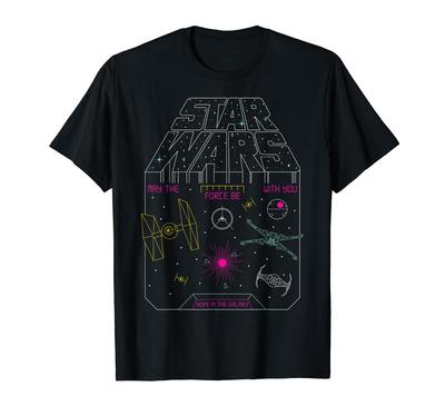 Star Wars Retro Vaizdo Žaidimo Logotipo Marškinėliai