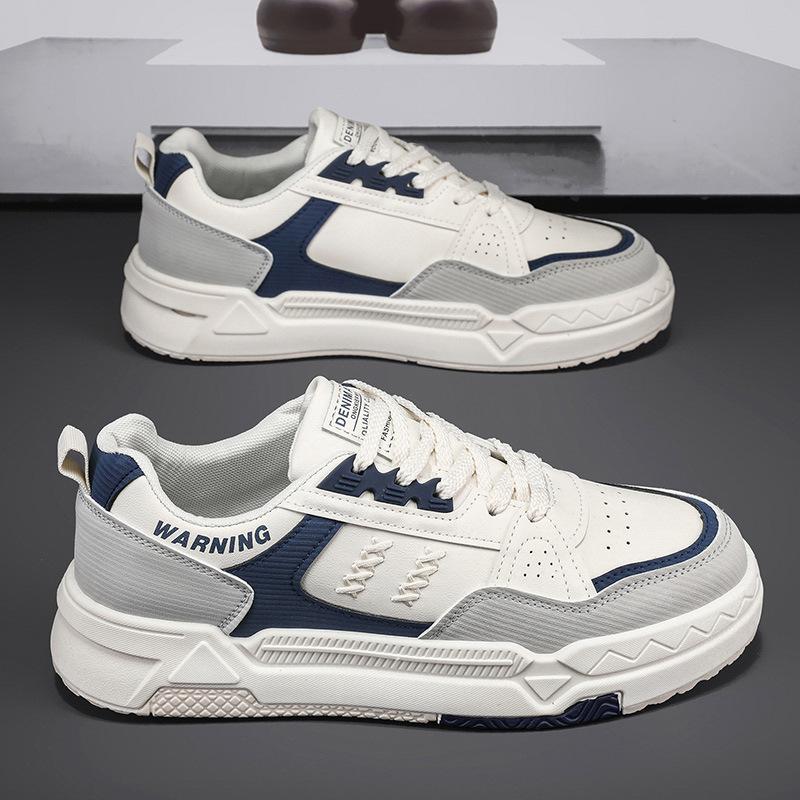 Men's shoes spring and summer shoes men's leather surface breathable boys board shoes trend versatile casual sports leather shoes white shoes men