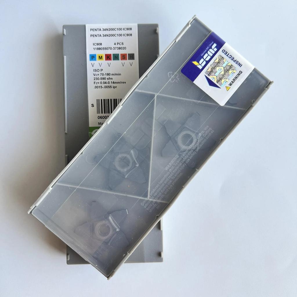 ISCAR / PENTA34N200C100 IC908 Industrial indexable carbide inserts 4 Pcs