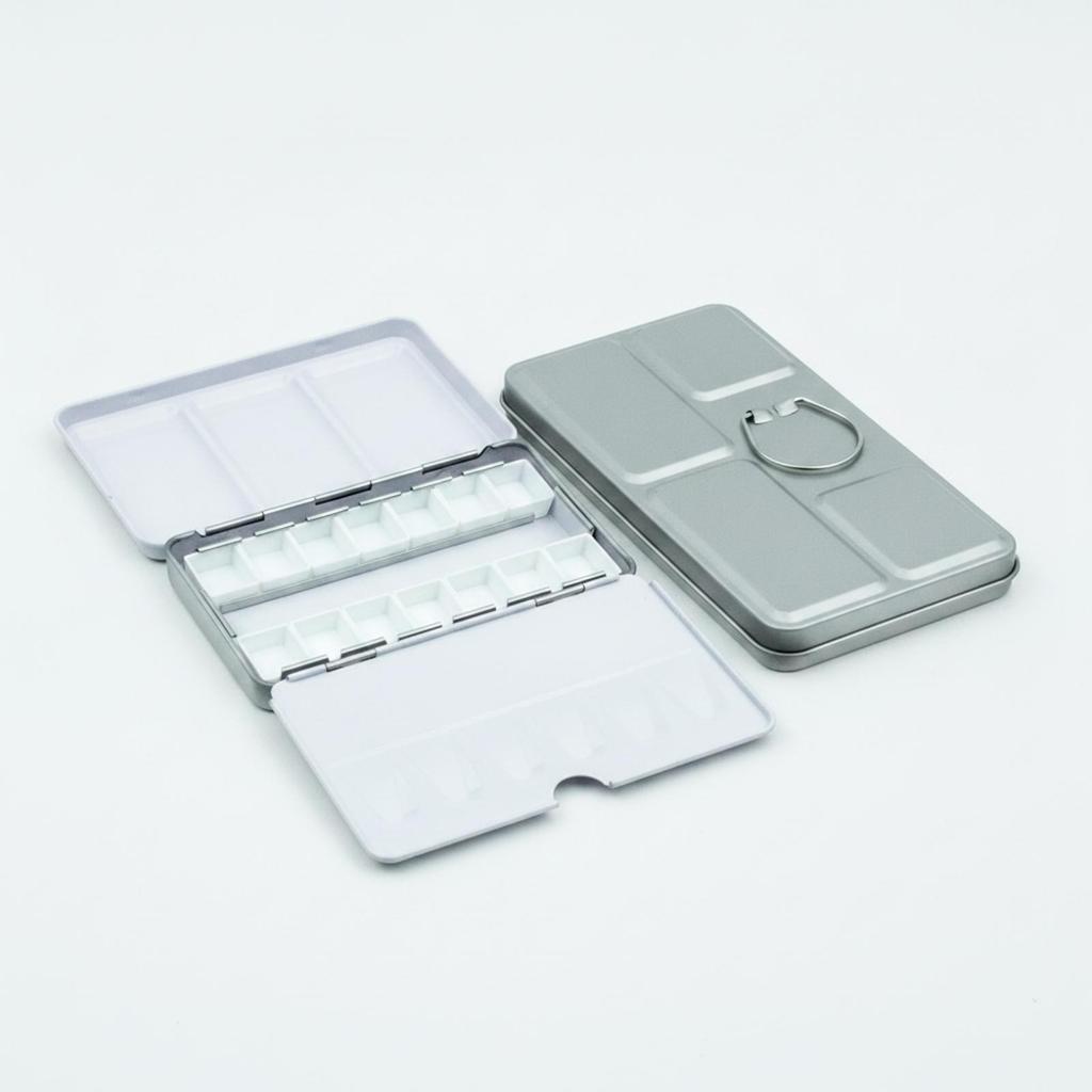Watercolor Palette with Finger Loop Compact Tin Long-Lasting