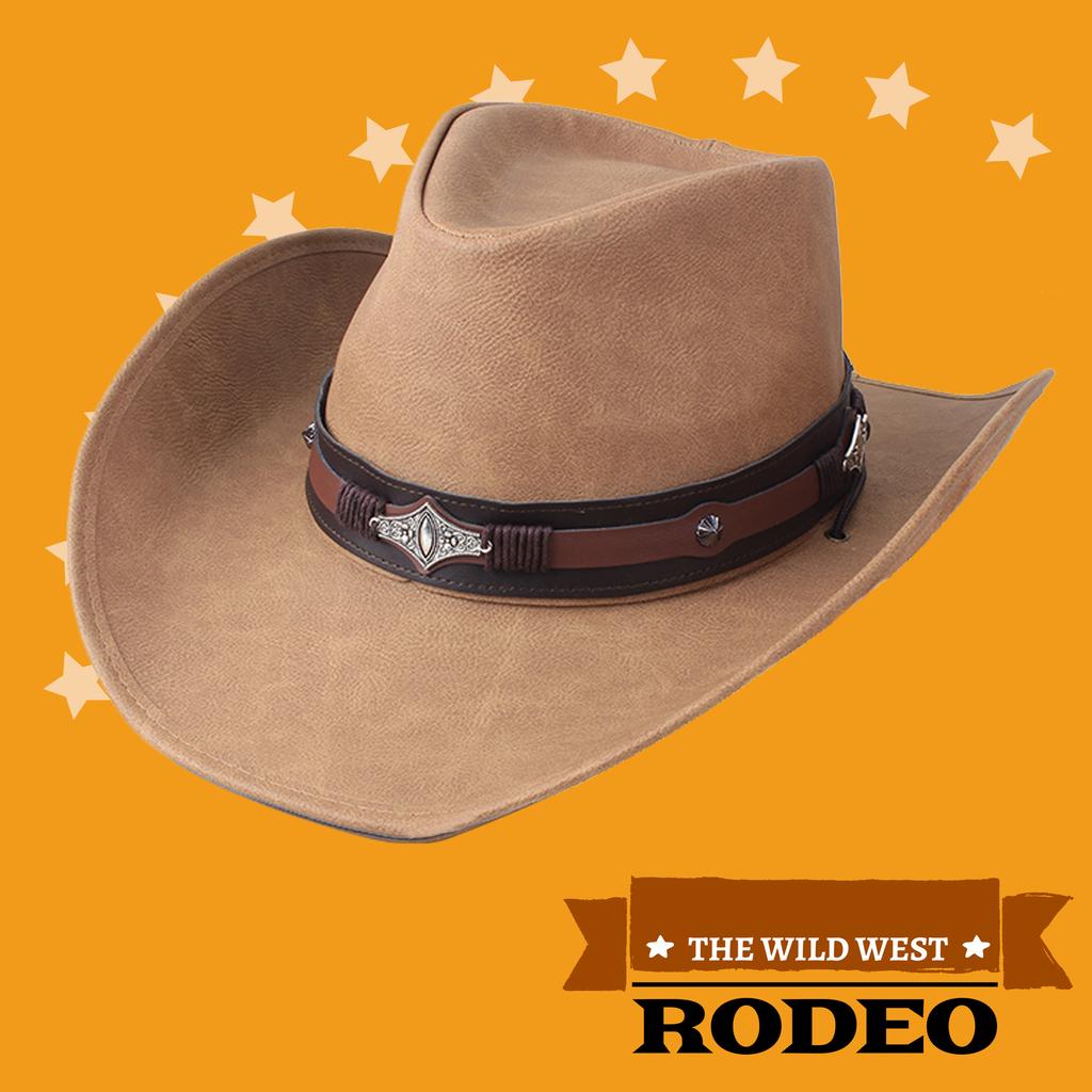New 100% Leather Men Women Western Cowboy Hat Wide Brim Godfather Hats Gentleman Church Sombrero Hombre Jazz Cap