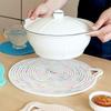 Insulation mat Cat ear placemat Hangable cotton rope mat