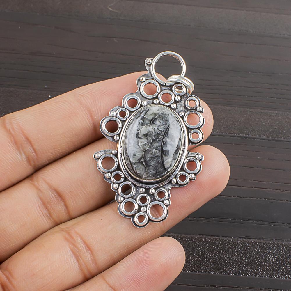 

Natural Orthocears Gemstone 925 Sterling Silver Jewelry Designer Pendant 2.03 AJP-2476