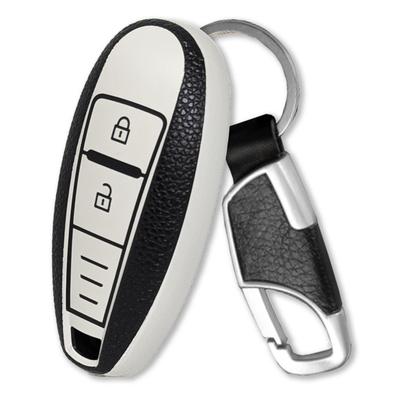 Suzuki Car Key Cover with Key Holder, Leather-like TPU Compatible with SX4 S-CROSS YA22S/YB22S