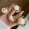 Metallic Texture Ocean Animal Jewelry Adjustable Stacked Ring Unique Shell Ring Women