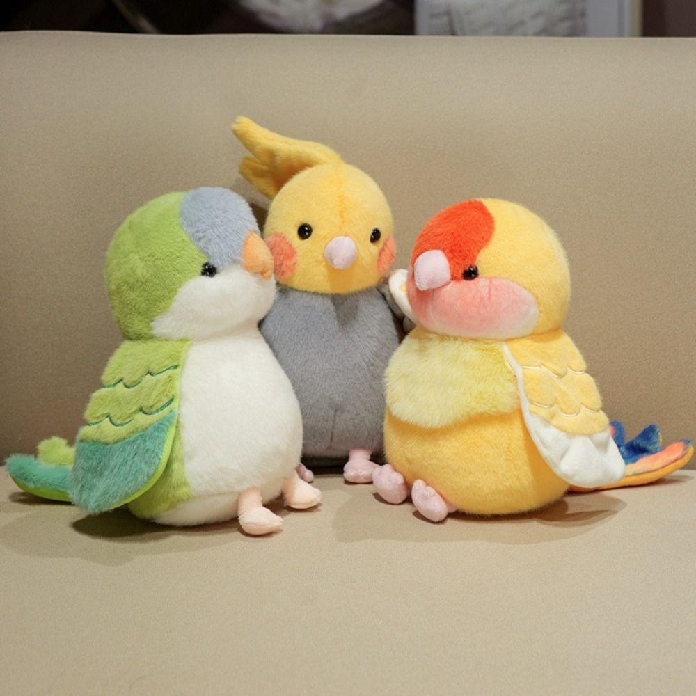 Home Decor Stuffed Bird Cartoon Stuffed Parrot Boys Girls Parrot Plush Toy Kids Toy
